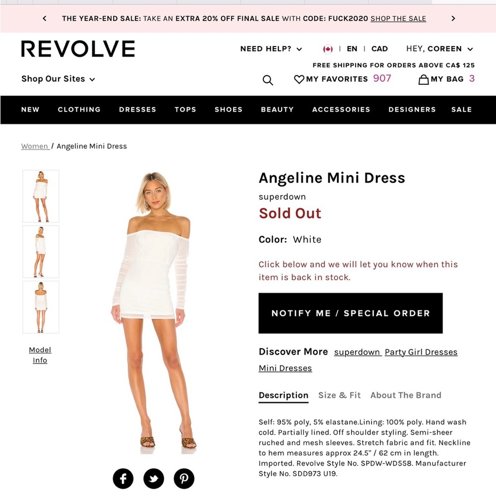 Superdown Angeline mini dress